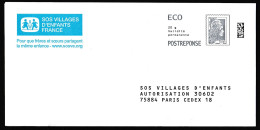 PAP Postréponse Eco Neuf Marianne L'engagée SOS Villages D'enfants (verso 331543) (voir Scan) - PAP: Antwort
