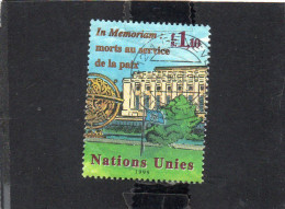 1999 Nazioni Unite - Ginevra - In Memoriam: Morti Per La Pace - Used Stamps
