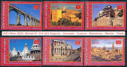 UNO-Wien ONU Vienne UN Vienna 2000: "UNESCO Welterbe SPANIEN" Michel-N° 319-324 (aus Heft / Du Carnet) ** MNH - Nuovi