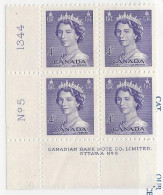23285) Canada 1953 QEII Plate Block Mint No Hinge ** - Ongebruikt