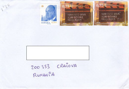 KING JUAN CARLOS, CINEMA, STAMPS ON COVER, 2002, SPAIN - Covers & Documents