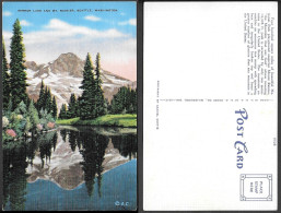 USA Seattle WA Mirror Lake Mt.Rainier Old PPC Pre 1945 - Seattle