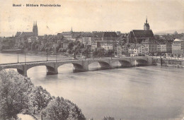 SUISSE - Basel - Mittlere Rheinbrucke - Carte Postale Ancienne - Basilea