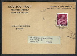 LIECHTENSTEIN 1956: LSC De Triesenberg - Storia Postale