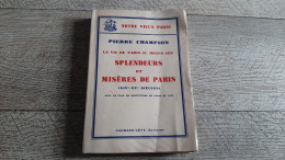 Pierre Champion Splendeurs Et Misères De Paris Au Moyen Age Plan 1934 - Parigi