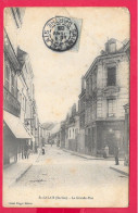 Cpa 72 Saint-Calais, La Grande Rue, Voyagée 1906, Dos Divisé, Voir Scanne, Commerce - Saint Calais