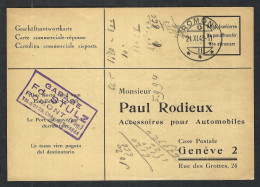 SUISSE 1946: CP Commerciale-Réponse En PP Par Destinataire De Romont (FR) Pour Genève - Franquicia
