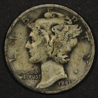 Etats-Unis / USA, Mercury, Lot (2)  Dime, 1941 & 1945, Argent (Silver), KM#140 - 1916-1945: Mercury (Mercurio)