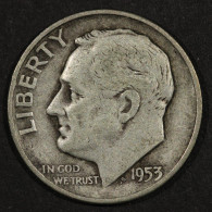 Etats-Unis / USA, Roosevelt, Lot (2) Dime, 1953-D & 1964-D, D - Denver, Argent (Silver), KM#195 - 1946-...: Roosevelt