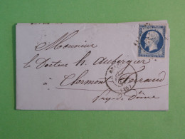 BX10 FRANCE  BELLE LETTRE    18 BEAUNE A  CLERMONT FERRAND   +N°14   +AFF. INTERESSANT + + - 1853-1860 Napoléon III