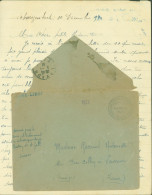 Guerre 40 Internement Français En Suisse Cachet Camp Schwarzenbach Suisse FM Franchise Militaire - Postmarks