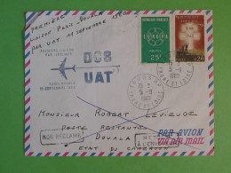 BX10 FRANCE  BELLE LETTRE 1960  1ER VOL PARIS A   DOUALA CAMEROUN  +   +AFF. INTERESSANT + + - 1960-.... Cartas & Documentos