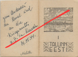 Leporello Kupferdruck AK Mappe Tallinn Reval Estland Eesti Estonie Estonia Baltikum Pays Baltes Kriegsmutti Melitta 1944 - Estonie