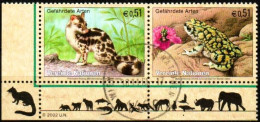 VEREINTE NATIONEN, UNO - GENF 2002 , MI 359 - 360, ZD GEFÄHRDETE ARTEN,  GESTEMPELT, OBLITERE - Used Stamps