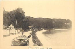 - Seine Maritime -ref-C571- Villequier - Le Quai - Barque " Fernande René "- Rouen -edit Riviere Bureau N° 10.920 - - Villequier