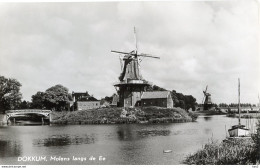 Dokkum Molens Langs De Ee Boot Brug AM4503 - Dokkum