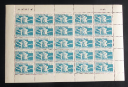 COLONIES GENERA - 1943 - N°YT. 3 - 3f+12f Bleu-clair - Feuille Complète - Neuf Luxe ** / MNH / Postfrisch - Altri & Non Classificati