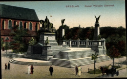 CPA Wrocław Breslau Schlesien, Partie Am Kaiser Wilhelm Denkmal - Schlesien