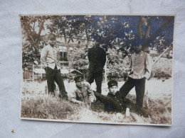 PHOTO ANCIENNE (10 X 14 Cm) :  JAPON - Scène Animée - Groupe De Soldats) - Annotations Au Verso - Asia