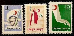 1954 TURKEY TURKISH RED CRESCENT ASSOCIATION CHARITY STAMPS MNH ** - Wohlfahrtsmarken