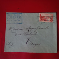 LETTRE NICE LINGERIE BONNETERIE RENOU POUR TROYES - 1921-1960: Modern Tijdperk