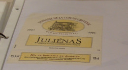 Etiquette De Vin Jamais Collée Wine Label  Weinetikett   1 Etiquettes Beaujolais Julienas Bergeron - Beaujolais