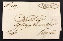 1831 Lettera  PREFILATELICA Con Testo DA GOVERNO DI PERGOLA Bu.819 - Non Classificati