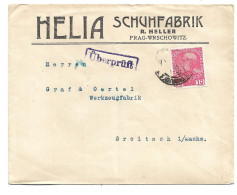 0439b: Altösterreichisches Gebiet, Prag- Wrschowitz, Schuhfabrik Helia R. Heller - ...-1918 Prephilately