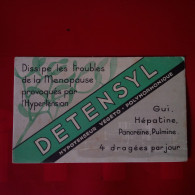 LETTRE CARTE PUB DETENSYL TIMBRE SURCHARGE AFFRANCHI - 1921-1960: Modern Period