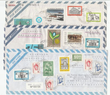 3 1970s  ARGENTINA COVERS Many Stamps  To Germany Cover Air Mail - Collections, Lots & Series