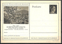 German Empires,DR 1941 GS Mi.Nr.P305/41-1-1-B14"Lernt Deutschland Kennen!-Baden-Baden,Schwarzwald " 1 GS Ungebrauch - Autres & Non Classés