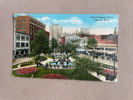 Capitol Square Park, Detroit, Mich. / C.T. Photocrom, Chicago R 79098 / 1921 - Detroit