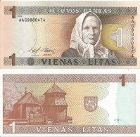 Lithuania 1 Litas 1994. UNC   AAG - Lithuania