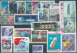 C4753 Space Spacetravel Astronaut Telecom Satellite Flag Planet 1xSet+14xStamp Used Lot#581 - Sammlungen