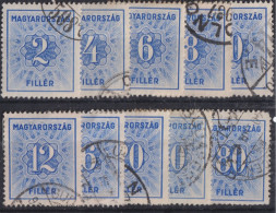 HUNGARY 1934 - MLH - Sc# J130-J139 - Postage Due - Strafport