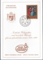 LIECHTENSTEIN  Offizielle Glückwunschkarte 23, Mit 979, Weihnachten 1989, Kaspar - Brieven En Documenten