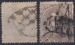 CUBA 1873 - Canceled - Sc# 55, 56 - Kuba (1874-1898)