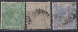 CUBA 1876 - MLH/canceled - Sc# 67-69 - Cuba (1874-1898)