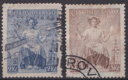 CZECHOSLOVAKIA 1938 - Canceled - Sc# 253, 254 - Used Stamps