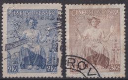 CZECHOSLOVAKIA 1938 - Canceled - Sc# 253, 254 - Usados