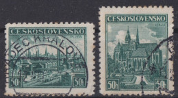 CZECHOSLOVAKIA 1938 - Canceled - Sc# 249, 250 - Used Stamps