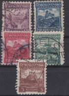 CZECHOSLOVAKIA 1926-31 - Canceled - Monuments - Gebraucht