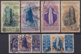 F-EX37519 ITALY 1948 USED ST CATHERINE CENTENARY RELIGION COMPLETE SET.   - Afgestempeld