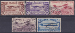 F-EX37595 EGYPT 1935 INTERNATIONAL AVIATION CONGRESS CANCEL COMPLETE SET. - Gebruikt