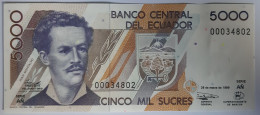 Ecuador 5000 Sucres 1999 P128 UNC - Equateur