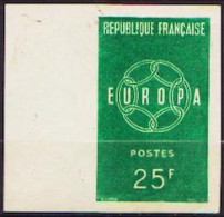 Europa CEPT 1959 France - Frankreich Y&T N°1218a - Michel N°1262 *** - 25f EUROPA - Non Dentelé - 1959