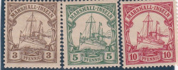 ALLEMAGNE - MARSHALL-INSELN - 3 PFENNIG - 5 PFENNIG - IO PFENNIG - NEUFS - Marshall