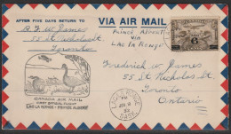 1932, First Flight Cover, Lacla Ronge-Prince Albert - First Flight Covers