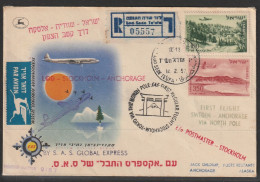1957, SAS, First Flight Cover, Tel Aviv-Tokyo - Airmail