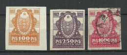 RUSSLAND RUSSIA 1921 Michel 162 - 164 */o Oktoberrevolution - Other & Unclassified